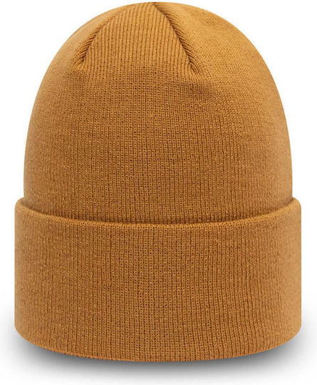 Beanie Unisex Beanie Knitted in Beige color