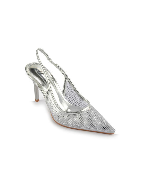 Fshoes Stiletto Silver High Heels