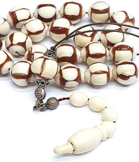 Roloi Komboloi Camel Bone Worry Beads Multicolour 33cm