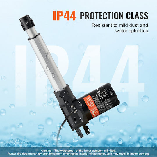 Vevor Linear Actuator 12v 6inch Heavy Duty 1320lbs/6000n 0 19"/s Ip44 Protection