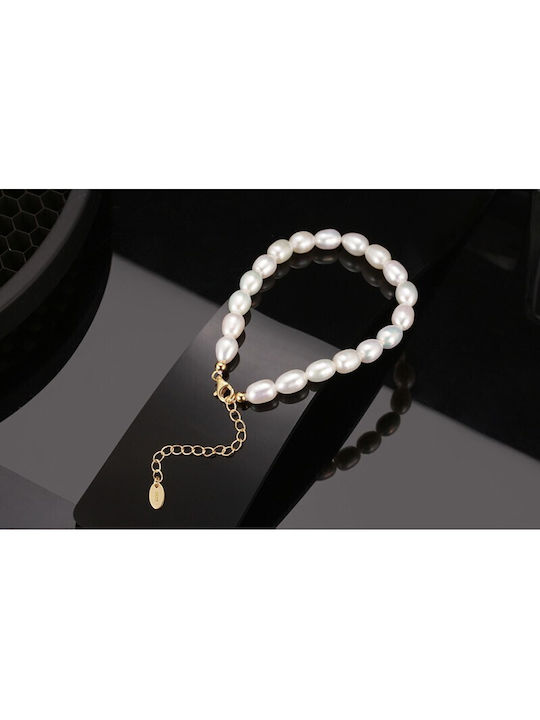 Jooliete Bracelet made of Silver Gold Plated with Pearls