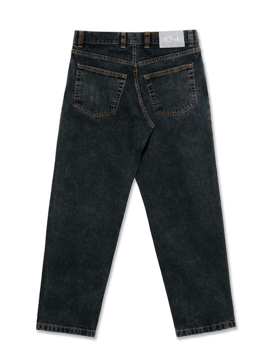 Polar Men's Denim Pants in Regular Fit Washed Black