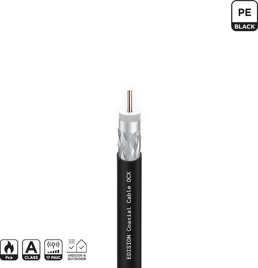 Edision Coaxial Cable Ocx-250 Cu Al Fca Pe Black 250m