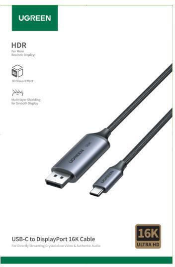 Ugreen Video Cable USB-C Male to DisplayPort Multicolour 1m 25863