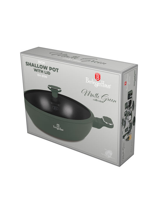 Berlinger Haus Matte Green Collection Shallow Pot Made of Aluminum 3.8lt / 30cm