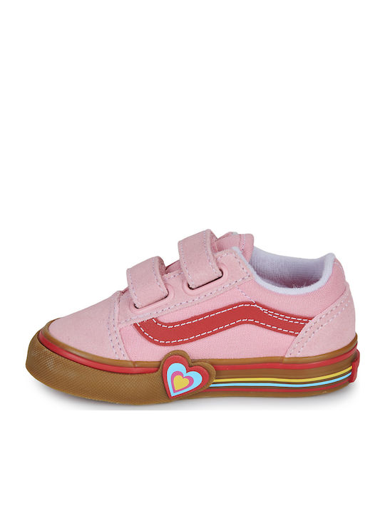 Old Skool V Παιδικά Sneakers με Σκρατς Ροζ