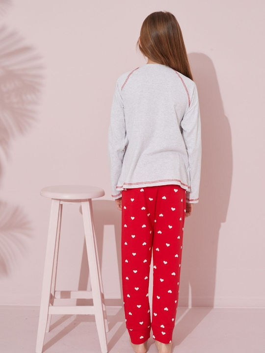 Sexen Pijama pentru copii De iarnă Din bumbac red