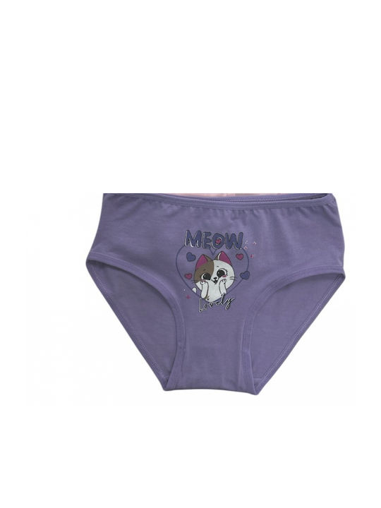 IDER Set of Kids' Briefs Lavender-white-pink 3pcs