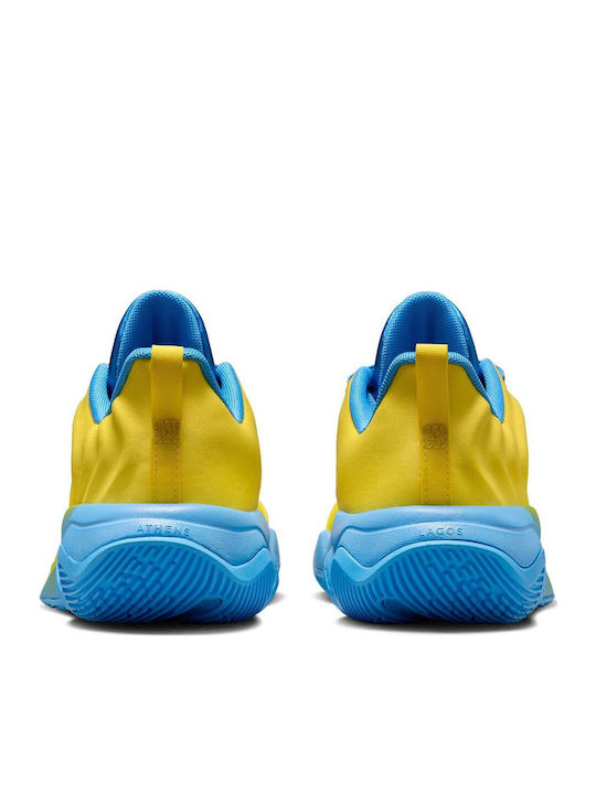 Giannis Immortality 4 Kids Sports Shoes Basketball with Laces Yellow