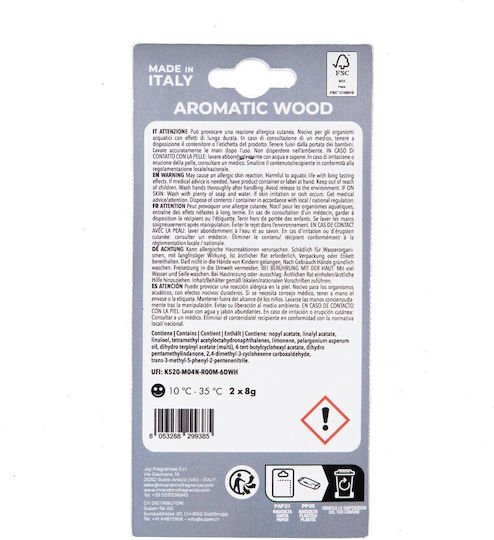 Set of 2 Refill Aromatic Wood Mio Car Fragrance Mr&mrs Fragrance