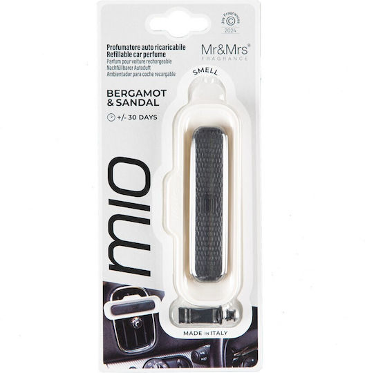 Mio Sandal & Bergamot White Car Air Freshener Mr&mrs Fragrance