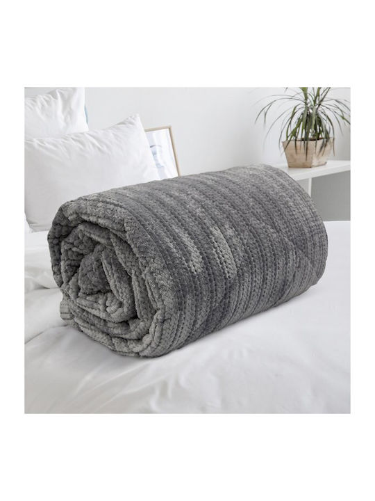 Lino Home Bettbezug Großes Doppelbett 220x240cm Stacy Grey 800 GSMGsm