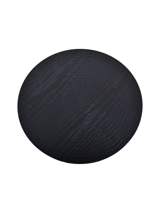 Round Side Coffee Table Made of Solid Black Wood W35xL35xH53.5cm