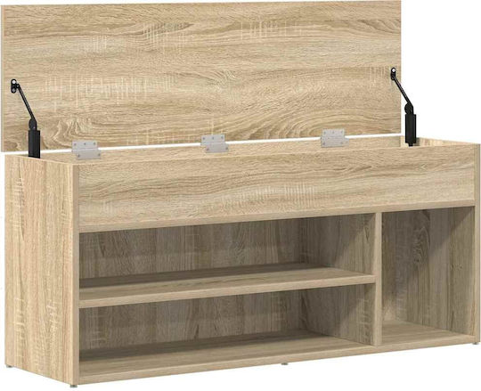 Мебел за антре с Шкаф за Обувки Кафяв 102x30.5x45см