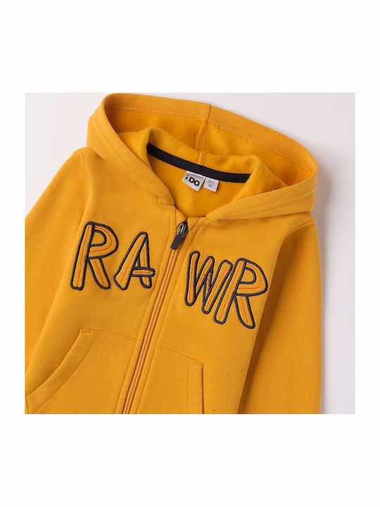 Kids Sweatshirt Cardigan Yellow