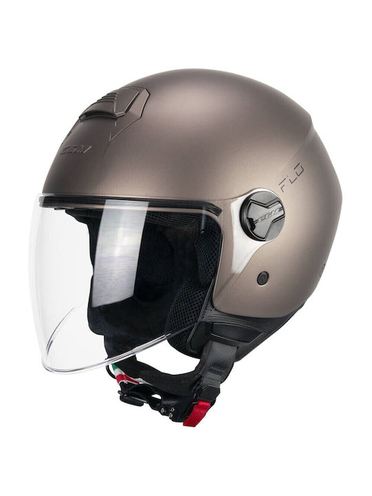 CGM 167A Satin Dove Grey Motorcycle Helmet Jet ECE 22.06 1050gr