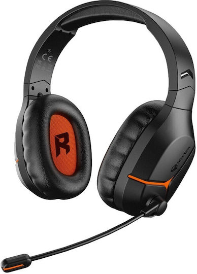 Meetion BTH011 Ασύρματο Over Ear Gaming Headset με σύνδεση Bluetooth / USB Black Orange