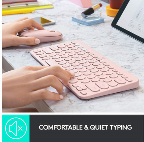 Logitech K380 for Mac Wireless Bluetooth Keyboard Only English US Pink