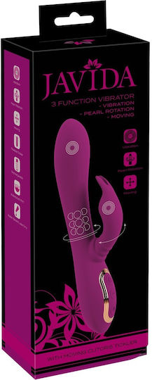 Javida 3 Function Vibrator Δονητής Μασάζ 23cm Μωβ