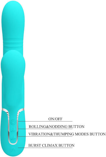 Hübsche Love Multifunktions-G-Punkt-Vibrator Aqua Grün Produktcode D-238291