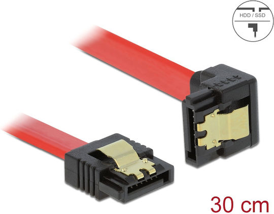 DeLock 7-Pin SATA III to 7-Pin SATA III Cable 30cm Red (83978)