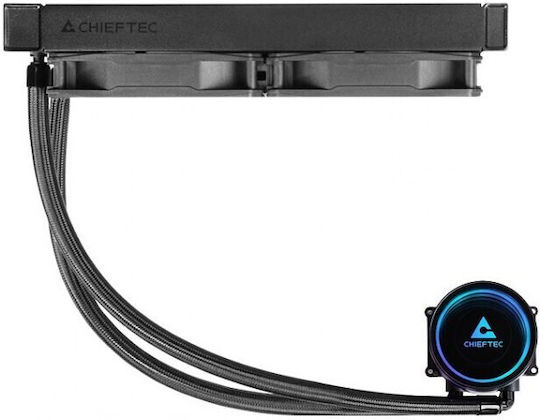 Chieftec Iceberg 240 Dark CPU Water Cooling Dual Fan 120mm for Socket AM4/AM5/1700/1200/115x