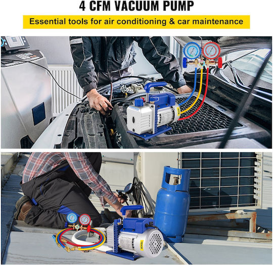 Vevor Αντλία Κενού Ηλεκτρικό 4CFM1/3HPZKB4F001V2