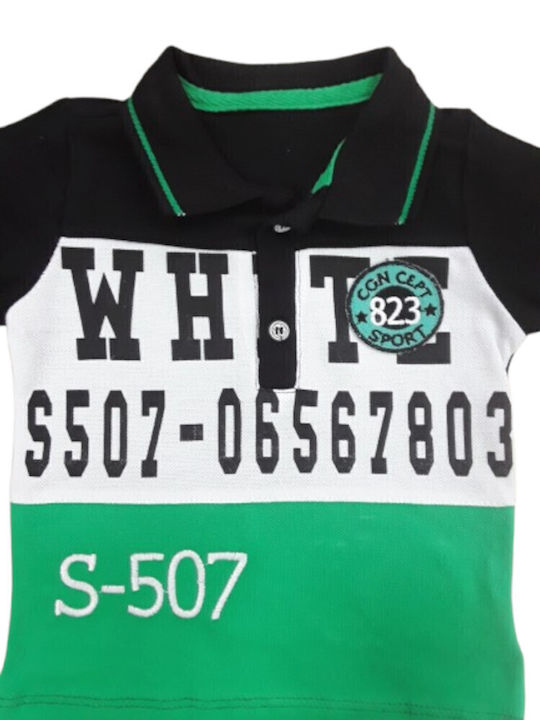 Domina Παιδικό Σετ με Σορτς White, Green 3τμχ