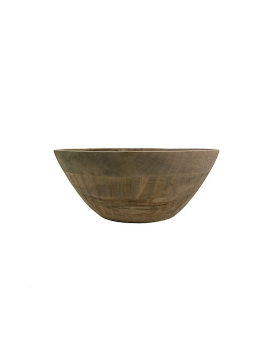 Nakaro Wood Wooden Salad Bowl Brown 35x35x15cm