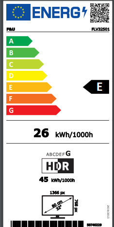 F&U Smart Television 32" HD Ready LED FLV32501 HDR (2024)