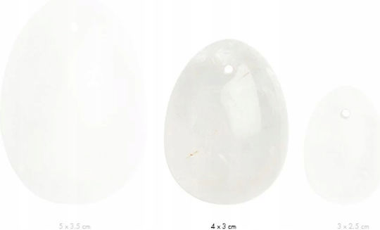 La Gemmes Yoni Clear Quartz Egg Вагинални топки Medium Прозрачни