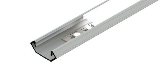 Alu Angle Profile 45st Anodized Silver Dl 3000 Max Tape Width 12mm