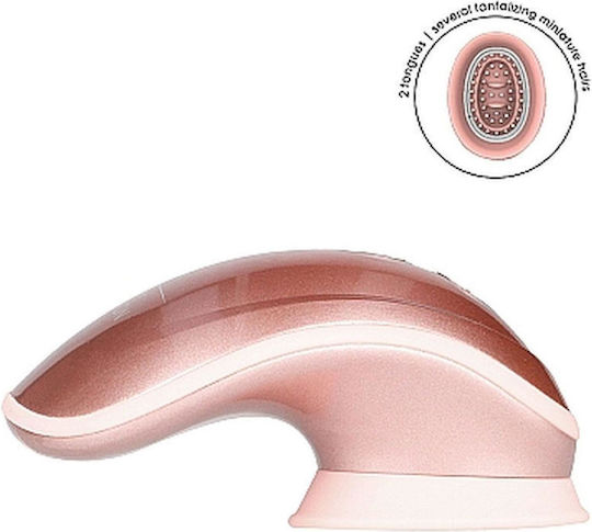 Shots Twitch Hands Free Suction & Vibration Toy Rose Gold