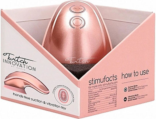 Shots Twitch Hands Free Suction & Vibration Toy Rose Gold