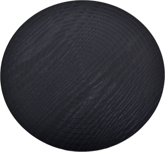 Masă Laterală Rotundă Metalică Neagră L40xÎ40xH43cm
