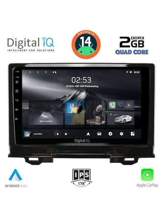 Digital IQ Car-Audiosystem für Honda HR-V 2021 (Bluetooth/USB/AUX/WiFi/GPS/Apple-Carplay/Android-Auto) mit Touchscreen 9"