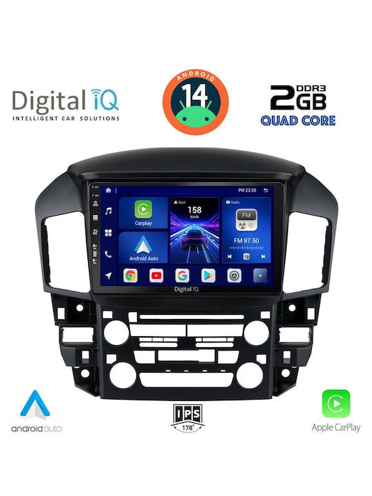 Digital IQ Car Audio System for Lexus RX300 1998-2003 (Bluetooth/USB/AUX/WiFi/GPS/Apple-Carplay/Android-Auto) with Touch Screen 9"