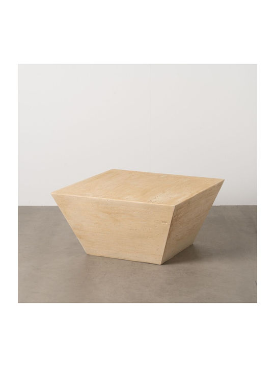 Square Coffee Table Wooden Beige L80xW80xH40cm.