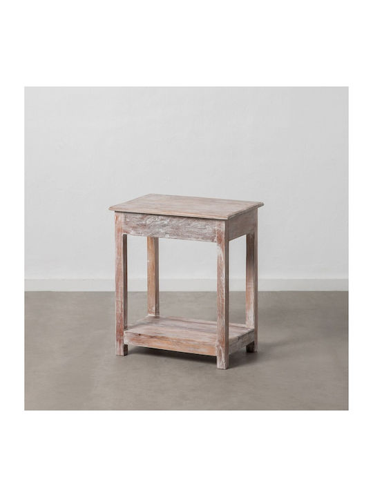 Rectangular Side Table Wooden White L60xW42xH70cm.