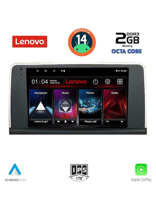 Lenovo Ηχοσύστημα Αυτοκινήτου για BMW X3 (F25) 2011-2013 (Bluetooth/USB/AUX/WiFi/GPS/Apple-Carplay/Android-Auto) με Οθόνη Αφής 9"