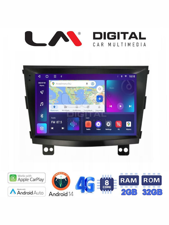 LM Digital Car Audio System for Ssangyong Tivoli Tivoli / XVL 2015 - 2019 (Bluetooth/USB/AUX/WiFi/GPS/Apple-Carplay/Android-Auto) with Touch Screen 9"