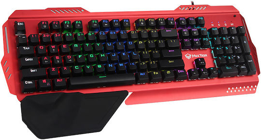 Meetion MK20 Gaming Μηχανικό Πληκτρολόγιο με RGB φωτισμό (Αγγλικό US) Κόκκινο