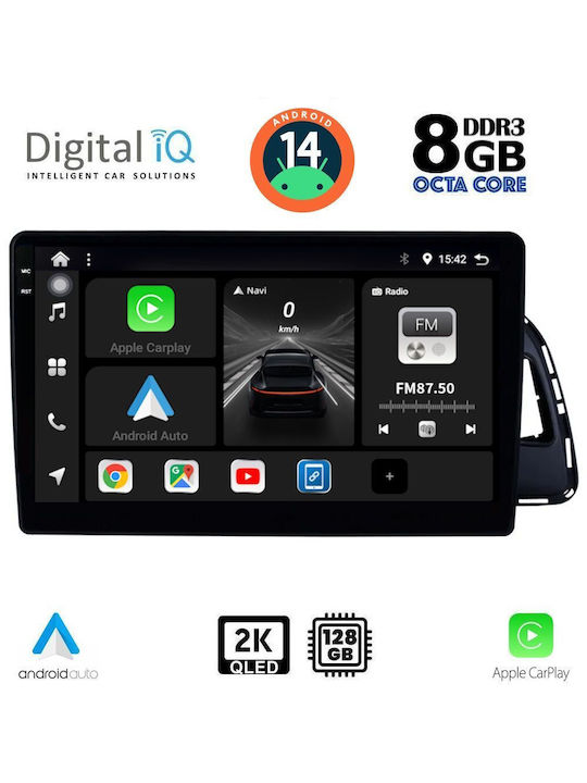 Digital IQ Sistem Audio Auto pentru Audi Q5 2010-2018 (Bluetooth/USB/AUX/WiFi/GPS/Apple-Carplay/Android-Auto) cu Ecran Tactil 10"