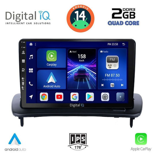 Digital IQ Car Audio System for Volvo C30 / S40 2004-2013 (Bluetooth/USB/AUX/WiFi/GPS/Apple-Carplay/Android-Auto) with Touch Screen 9"