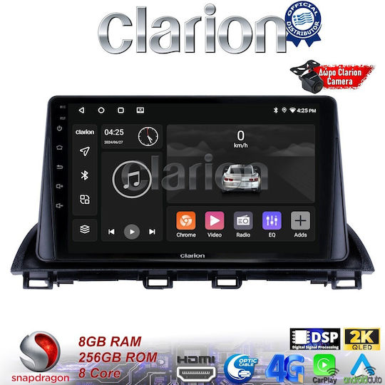 Clarion Car Audio System for Mazda CX-4 2014 > (Bluetooth/USB/WiFi/GPS/Apple-Carplay/Android-Auto) with Touch Screen 9"