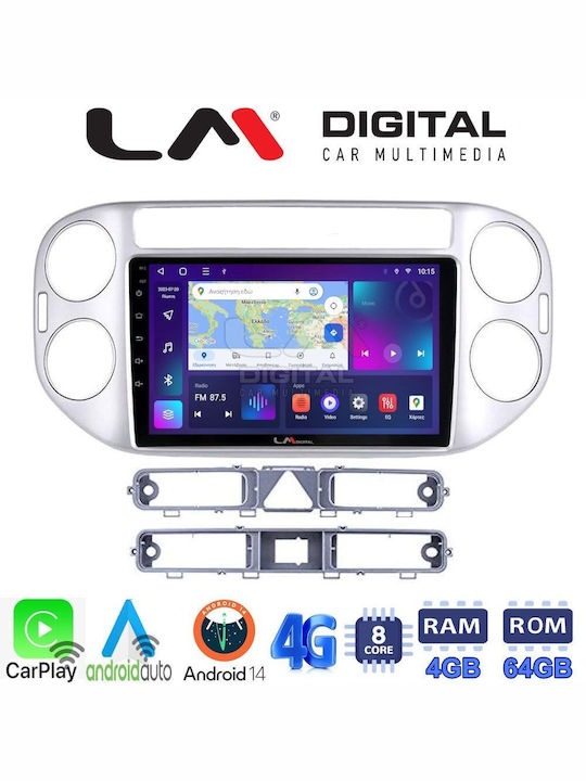 LM Digital Auto-Audiosystem für Volkswagen Tiguan / Golf Plus 2007-2016 (Bluetooth/USB/WiFi/GPS/Apple-Carplay/Android-Auto) mit Touchscreen 9"