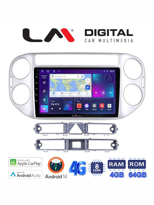 LM Digital Auto-Audiosystem für Volkswagen Tiguan / Golf Plus 2007-2016 (Bluetooth/USB/WiFi/GPS/Apple-Carplay/Android-Auto) mit Touchscreen 9"