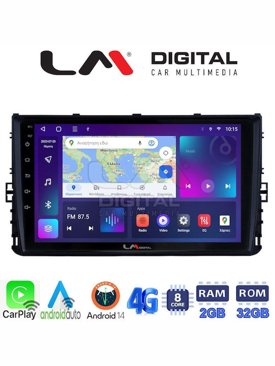 LM Digital Sistem Audio Auto pentru Volkswagen T-Roc / T-Cross 2017 (Bluetooth/USB/WiFi/GPS/Apple-Carplay/Android-Auto) cu Ecran Tactil 9"