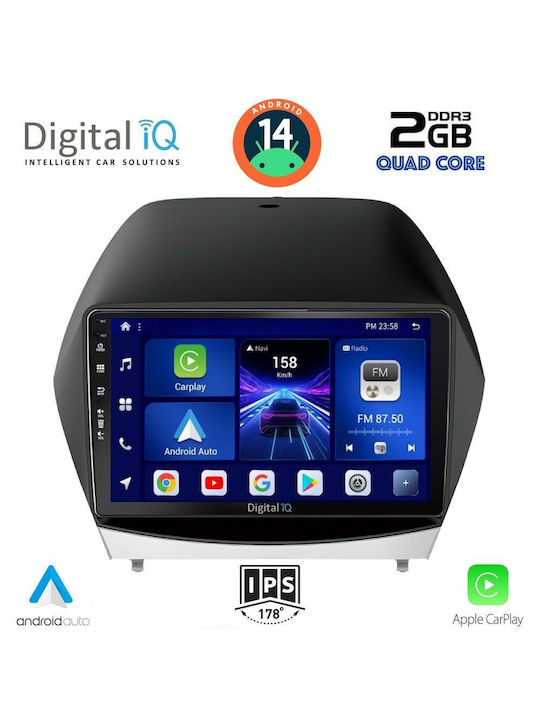 Digital IQ Car Audio System for Hyundai iX35 2010-2015 (Bluetooth/USB/AUX/WiFi/GPS/Apple-Carplay/Android-Auto) with Touch Screen 10"