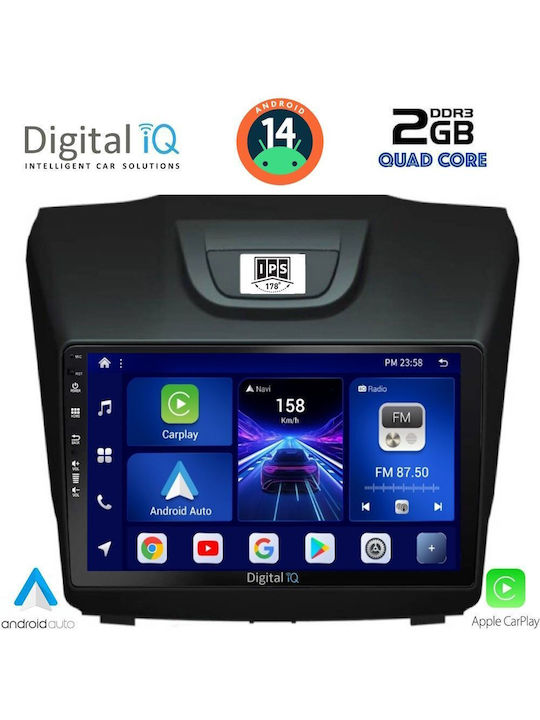 Digital IQ Ηχοσύστημα Αυτοκινήτου Isuzu D-Max 2012-2020 (Bluetooth/USB/AUX/WiFi/GPS/Apple-Carplay/Android-Auto) με Οθόνη Αφής 9"